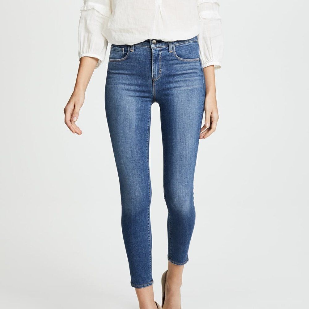 NEW L’AGENCE High Rise Skinny Blue Denim Jeans in Size 26